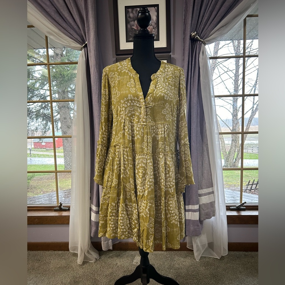 Elan Printed Babydoll Dress